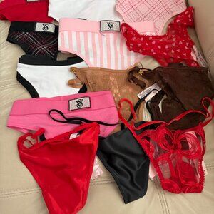 Victoria's Secret & Pink Set Of 10 Random Lot Underwear Sexy Thong Panty NWT